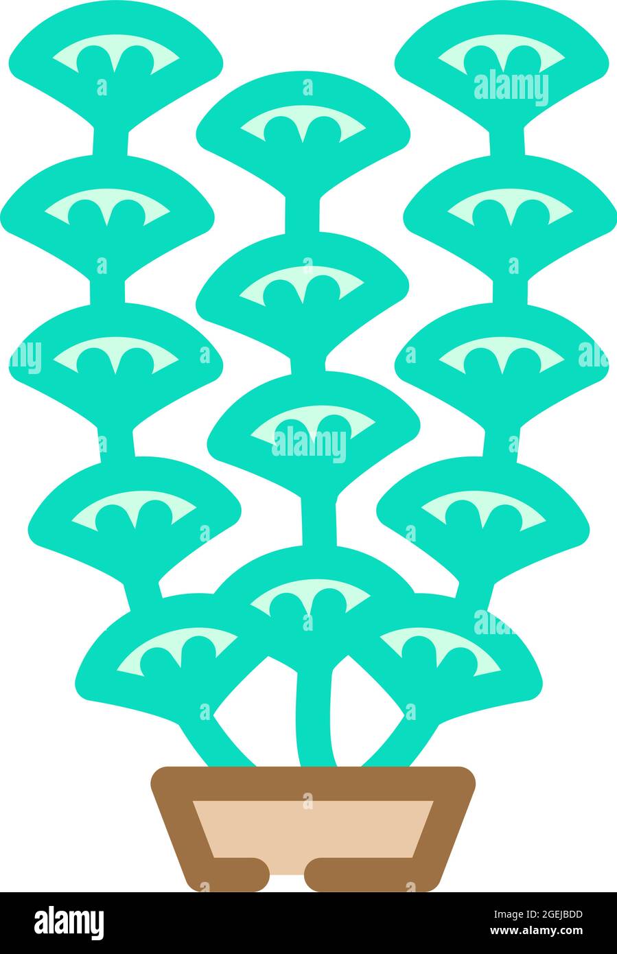 acquario alghe alghe colore icona vettore illustrazione Illustrazione Vettoriale