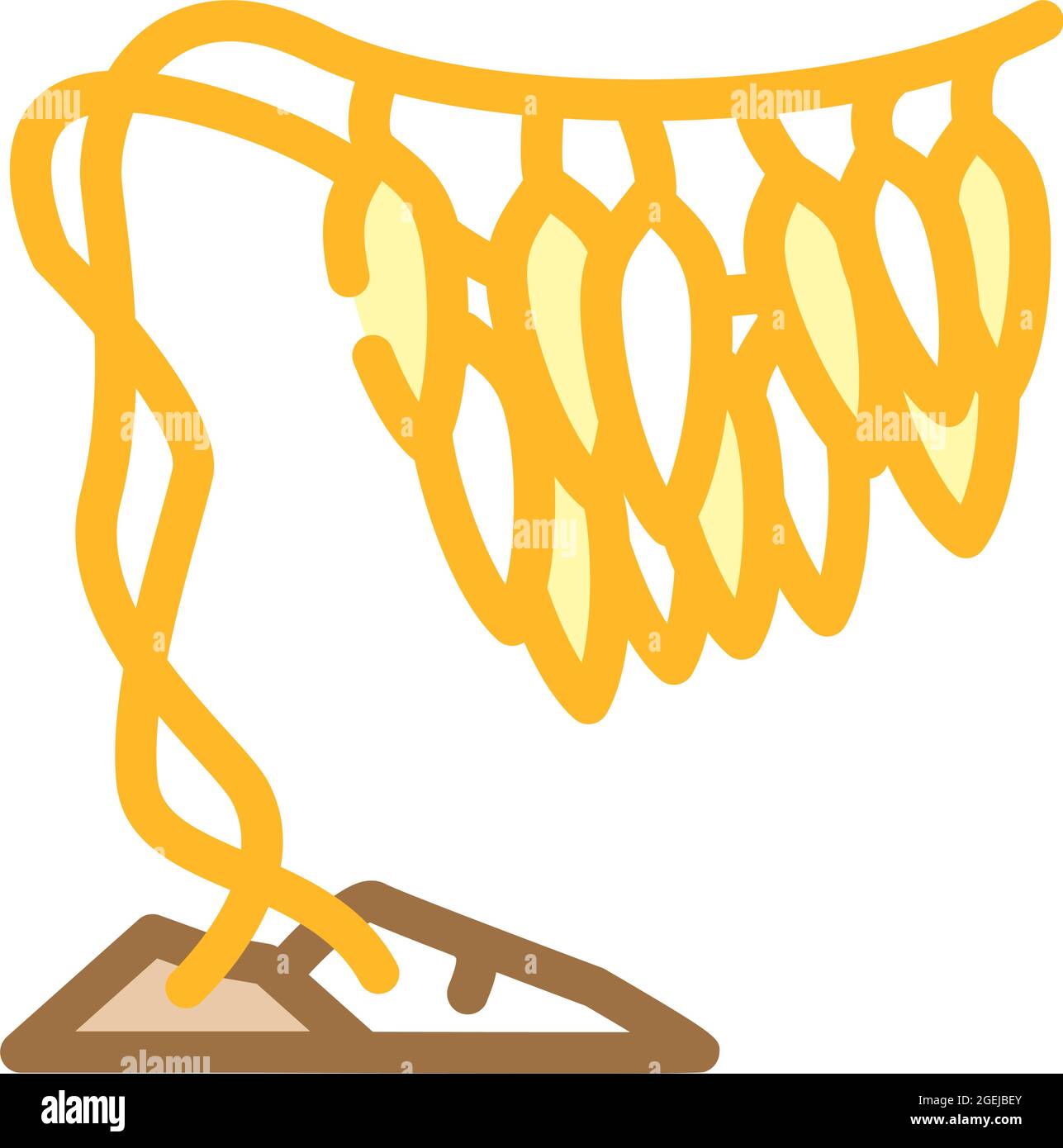 immagine vettoriale dell'icona di macrocystis color alghe Illustrazione Vettoriale