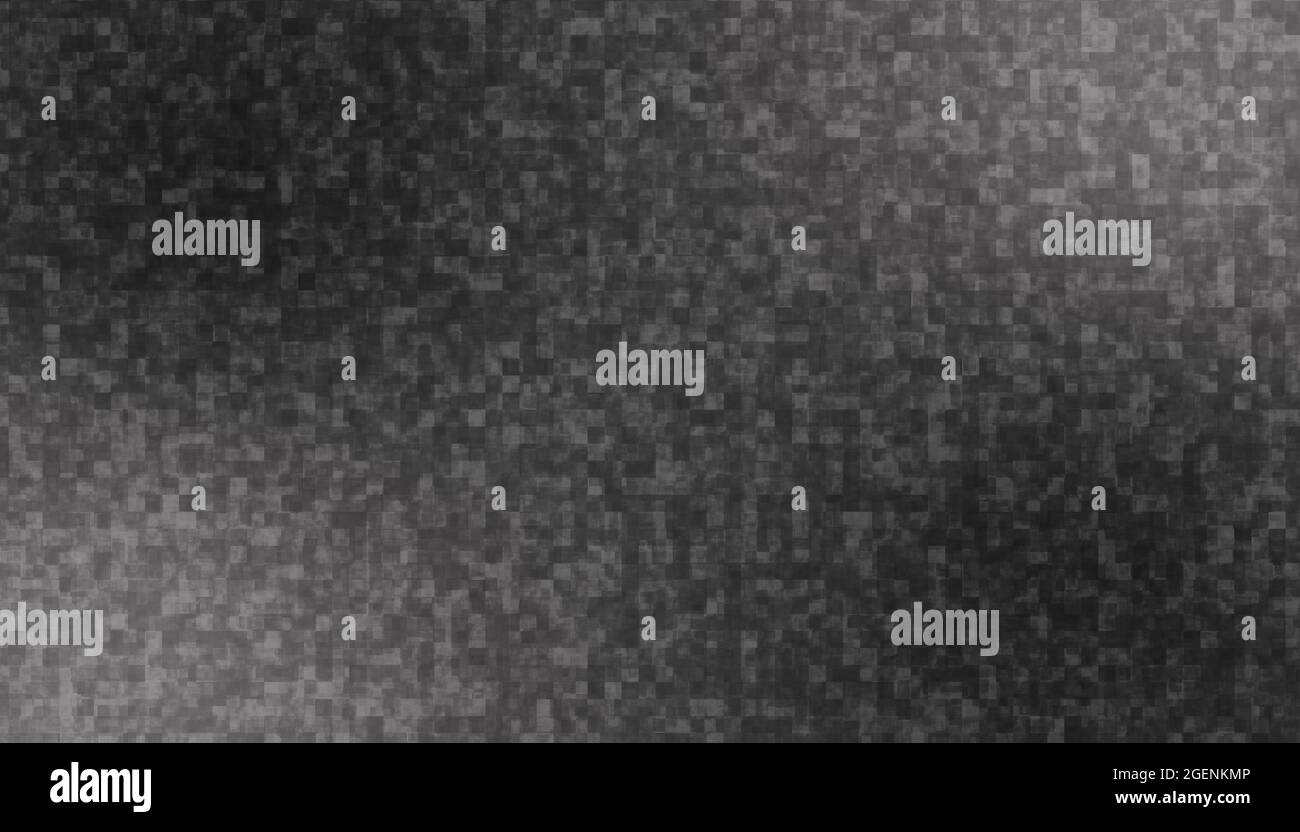 Mattonella astratta in mosaico nera e grigia per sfondo. Foto Stock