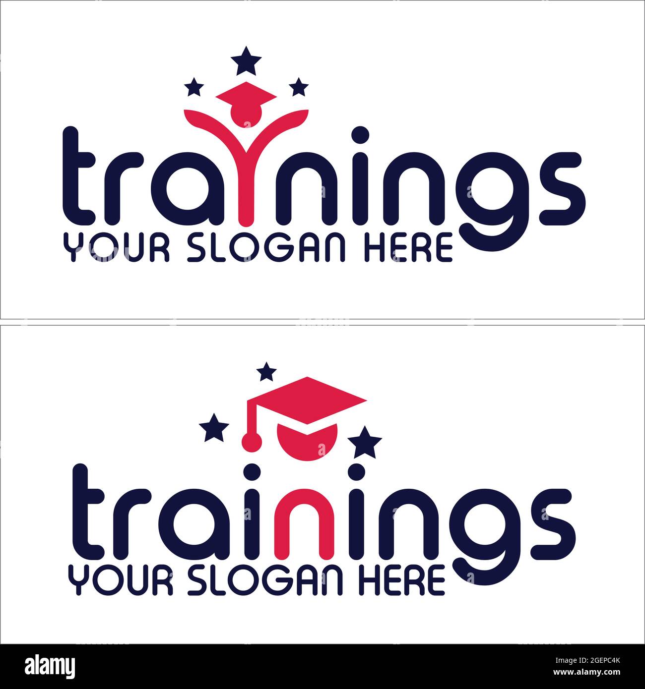 Education Student School Business Service Design del logo per la laurea in campus Illustrazione Vettoriale