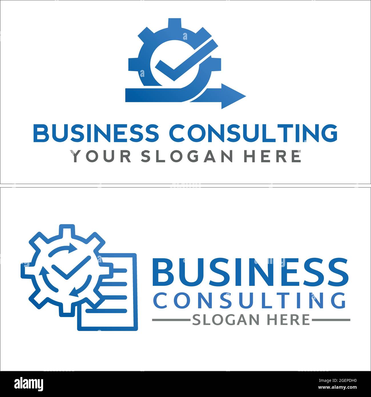 Business Consulting Management logo design Illustrazione Vettoriale