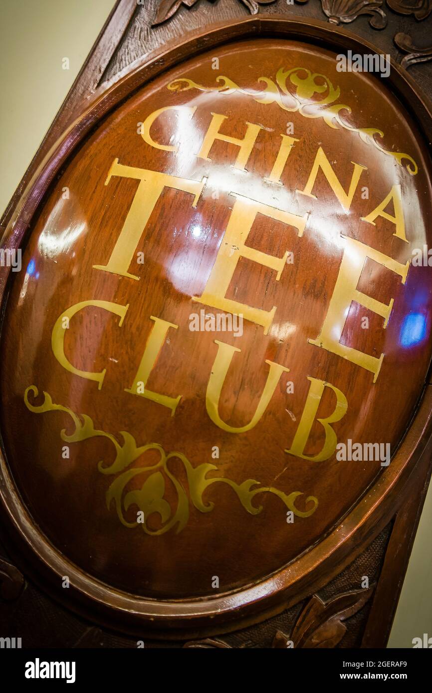 Da un saggio fotografico dei dettagli del China Tee Club, chiuso nel 2011 dopo 25 anni a Hong Kong (34 immagini; vedi ulteriori informazioni) Foto Stock