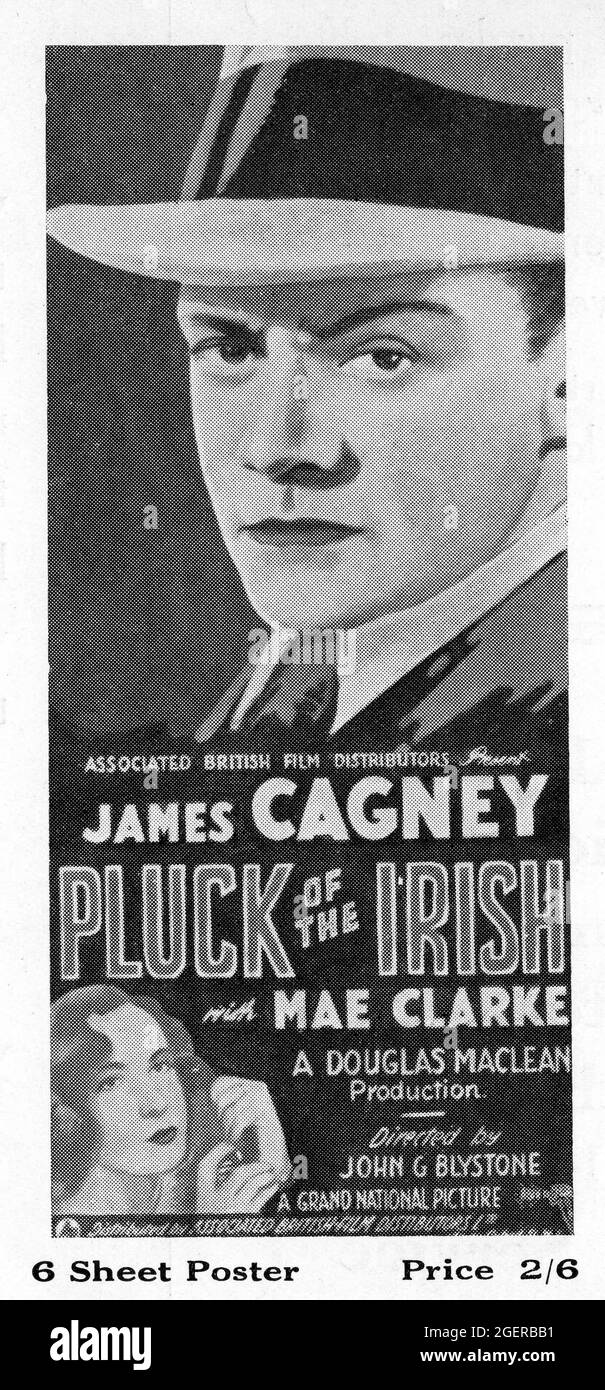 JAMES CAGNEY e MAE CLARKE in GRANDE RAGAZZO aka PRUCK OF THE IRISH (in UK) 1936 regista JOHN G. BLYSTONE from the Johnnie Cave Stories di James Edward Grant Zion Meyers Productions / Grand National Pictures / Associated British Film Distributors (A.B.F.D.) (Nel Regno Unito) Foto Stock