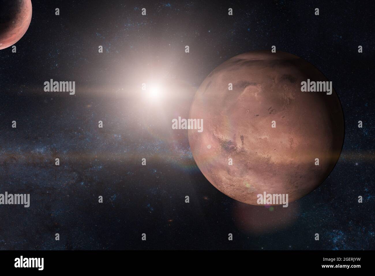 Marte. Pianeti nel sistema solare. Elementi di questa immagine forniti dalla NASA. Foto Stock