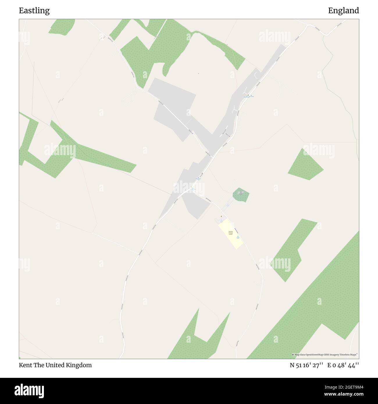 Eastling, Kent, Regno Unito, Inghilterra, N 51 16' 27'', e 0 48' 44''', mappa, mappa senza tempo pubblicata nel 2021. Viaggiatori, esploratori e avventurieri come Florence Nightingale, David Livingstone, Ernest Shackleton, Lewis and Clark e Sherlock Holmes si sono affidati alle mappe per pianificare i viaggi verso gli angoli più remoti del mondo, Timeless Maps sta mappando la maggior parte delle località del mondo, mostrando il successo di grandi sogni Foto Stock