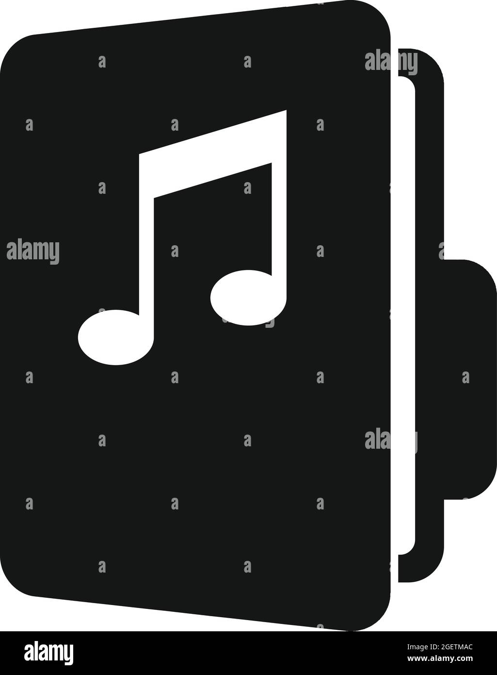 Icona cartella musica vettore semplice. Archivio file Illustrazione Vettoriale