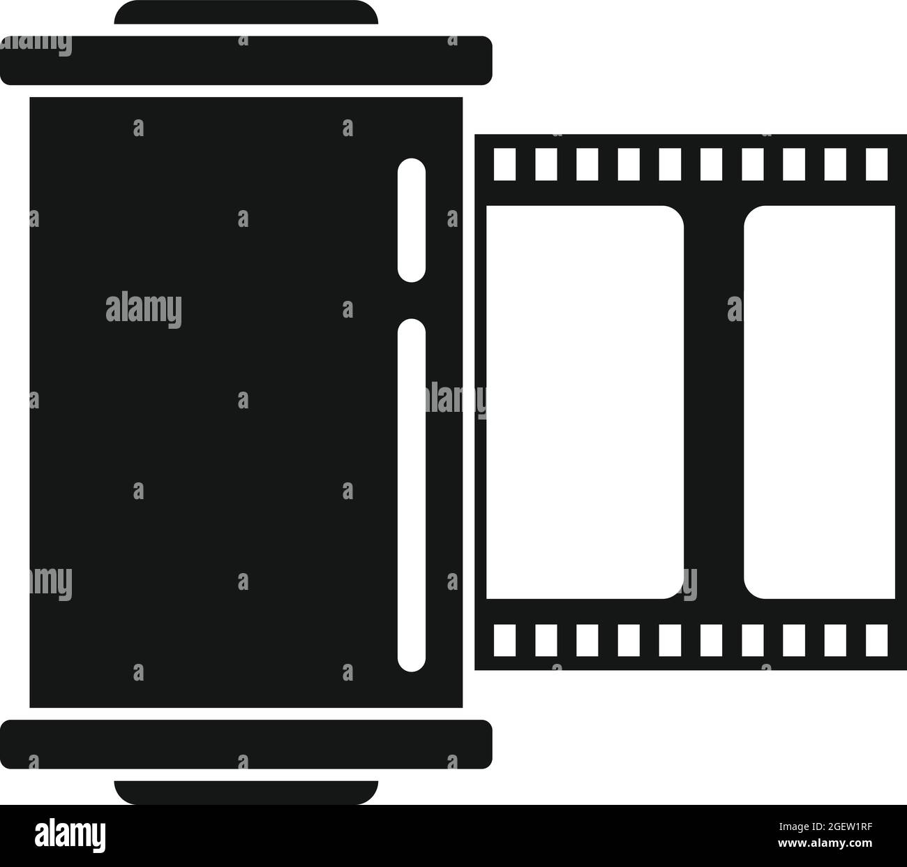 Film roll icona vettore semplice. Foto della fotocamera Illustrazione Vettoriale