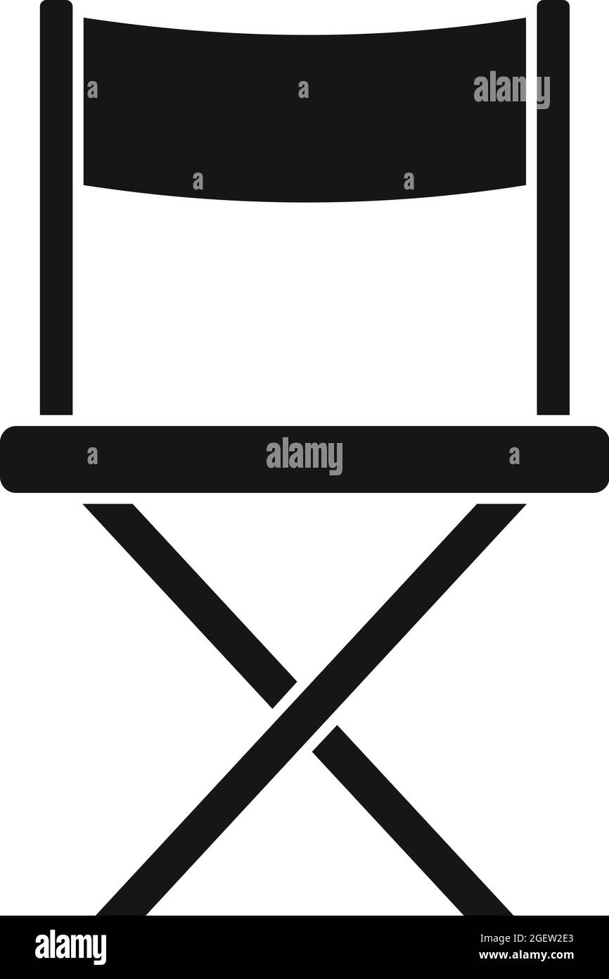 Regista icona sedia semplice vettore. Film cinematografico Illustrazione Vettoriale