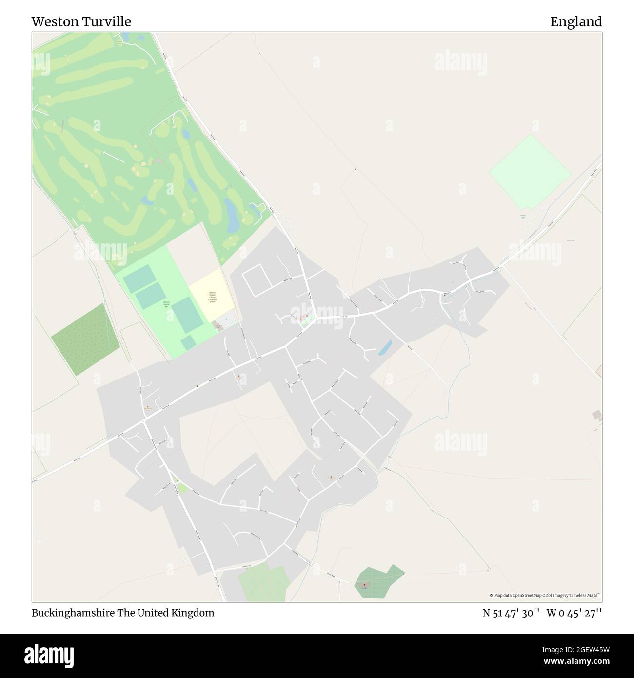 Weston Turville, Buckinghamshire, Regno Unito, Inghilterra, N 51 47' 30'', W 0 45' 27''', mappa, mappa senza tempo pubblicata nel 2021. Viaggiatori, esploratori e avventurieri come Florence Nightingale, David Livingstone, Ernest Shackleton, Lewis and Clark e Sherlock Holmes si sono affidati alle mappe per pianificare i viaggi verso gli angoli più remoti del mondo, Timeless Maps sta mappando la maggior parte delle località del mondo, mostrando il successo di grandi sogni Foto Stock