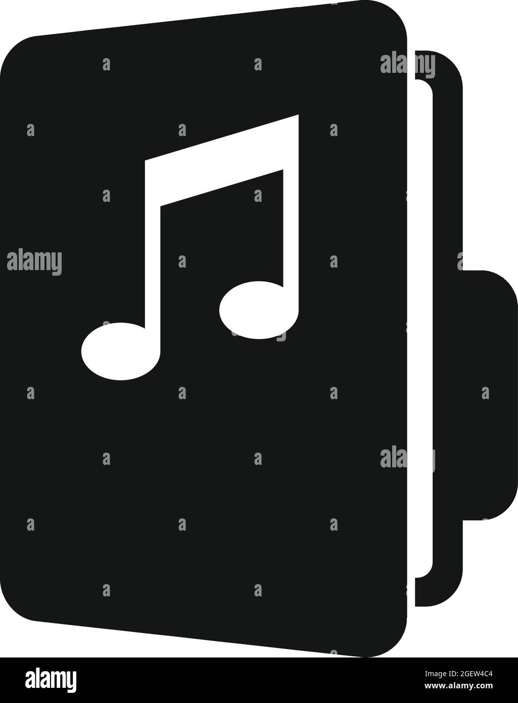 Icona cartella musica vettore semplice. Archivio file Illustrazione Vettoriale