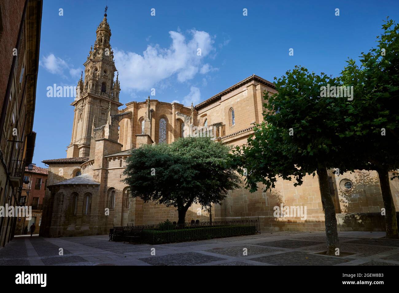 12-08-2021,Santo Domingo de la Calzada, la Rioja, Spagna, Europa, particolare della Cattedrale, Via di San Giacomo. Foto Stock