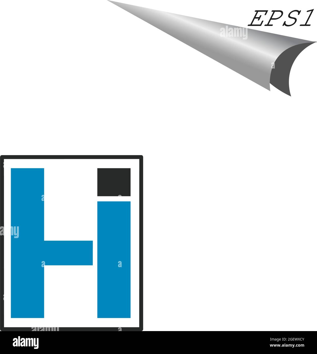 Modello di design iniziale del logo GI. Semplice ed elegante logo dallo stile moderno. Illustrazione Vettoriale