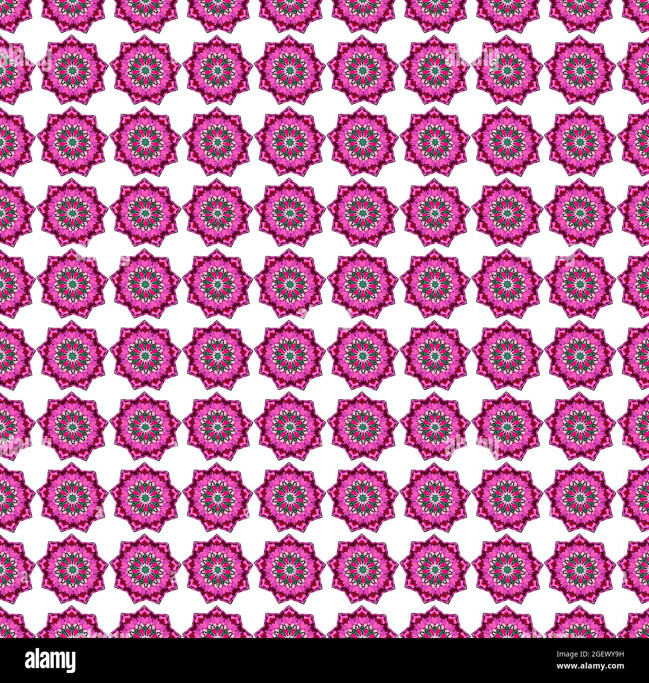viola rosa mosaico stella motivo senza cuciture Foto Stock