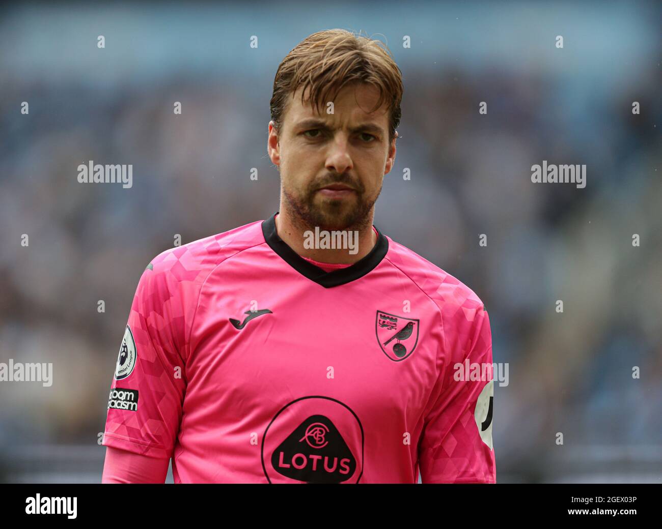 21 agosto 2021; Manchester City Stadium, Manchester, Inghilterra, Premier League football, Manchester City contro Norwich; portiere della Norwich City Tim Krul Foto Stock