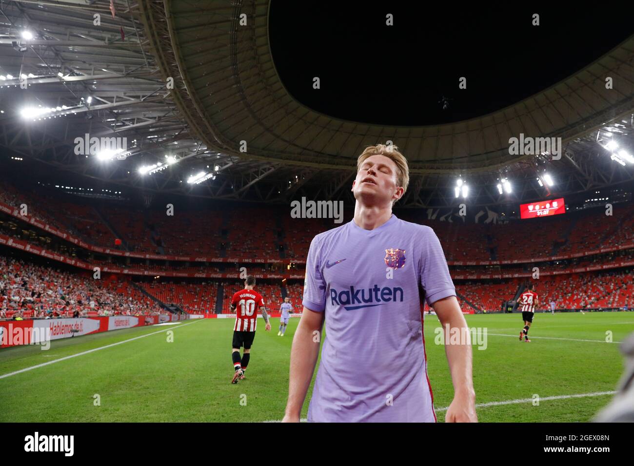 Frenkie De Jong del FC Barcelona durante la partita Liga tra l'Athletic Club de Bilbao e il FC Barcelona all'Estadio de San Mames di Bilbao, Spagna. Foto Stock