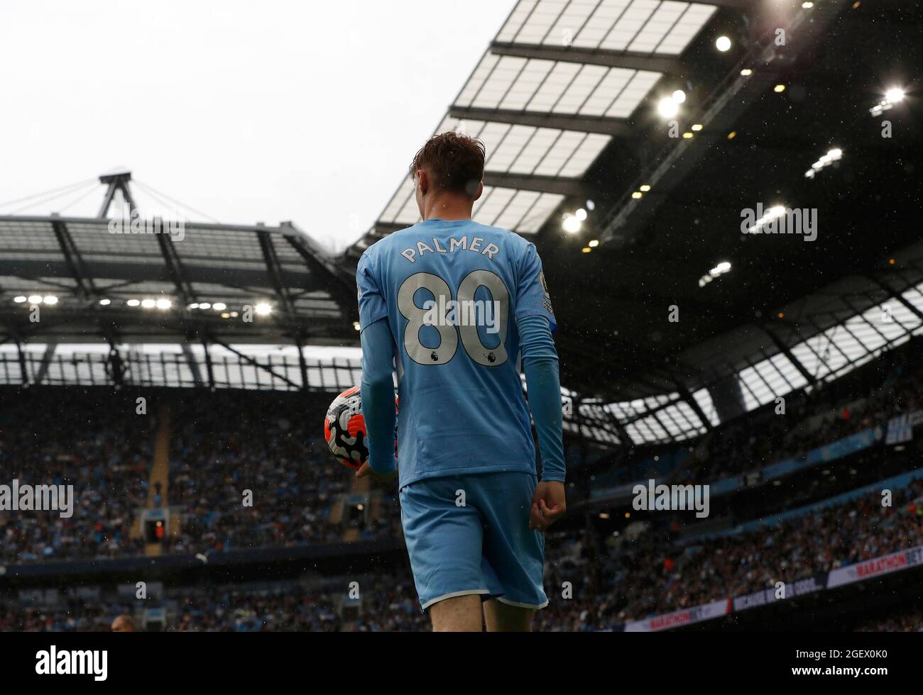 Manchester, Inghilterra, 21 agosto 2021. Cole Palmer di Manchester City durante la partita della Premier League all'Etihad Stadium di Manchester. Il credito dovrebbe essere: Darren Staples / Sportimage Foto Stock