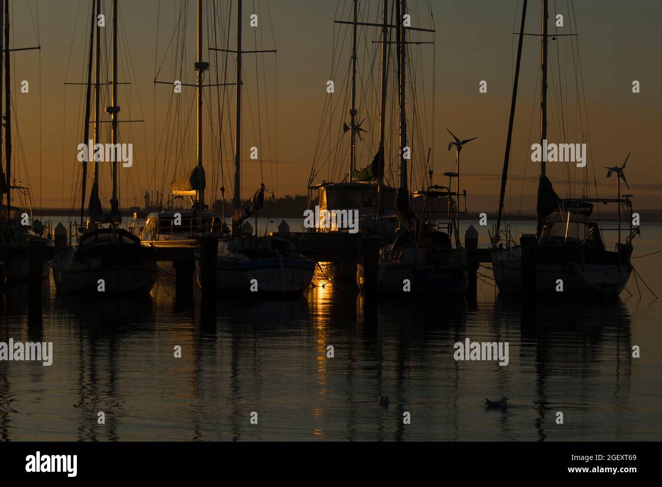Alba sul lungomare di Hastings a Western Port Bay Foto Stock