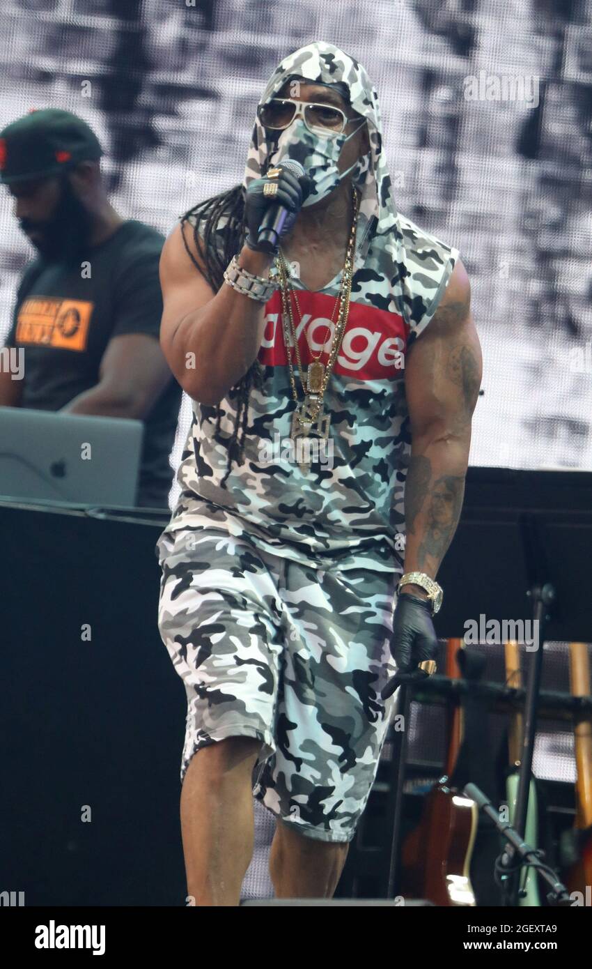 21 agosto 2021, New York, New York, USA: MELLE MEL si esibisce durante il â€˜We Love NYC: The Homecoming Concertâ€™ tenuto presso il Great Lawn in Central Park. Il concerto non couldnâ completato a causa del maltempo causato dall'uragano Henri. (Credit Image: © Nancy Kaszerman/ZUMA Press Wire) Foto Stock