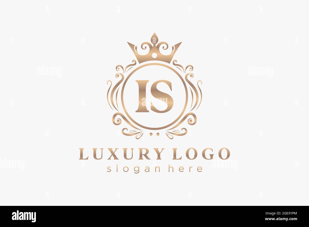 MODELLO IS Letter Royal Luxury Logo in Vector Art per Ristorante, Royalty, Boutique, Cafe, Hotel, Araldica, Gioielli, Moda e altri vettori illustratore Illustrazione Vettoriale