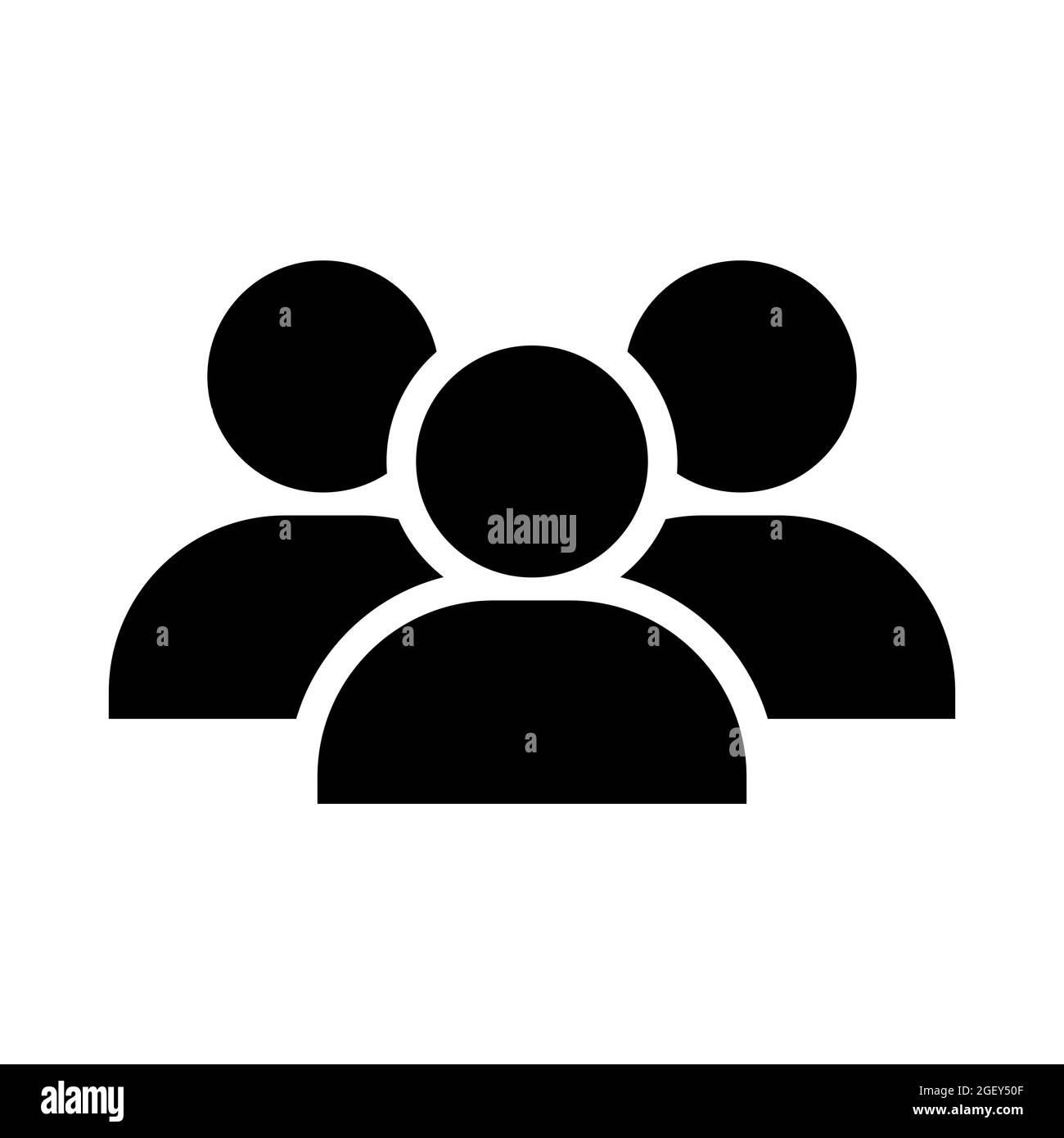Icona vettore persone. Icona gruppi di persone. Illustrazione vettoriale isolata su sfondo bianco Illustrazione Vettoriale