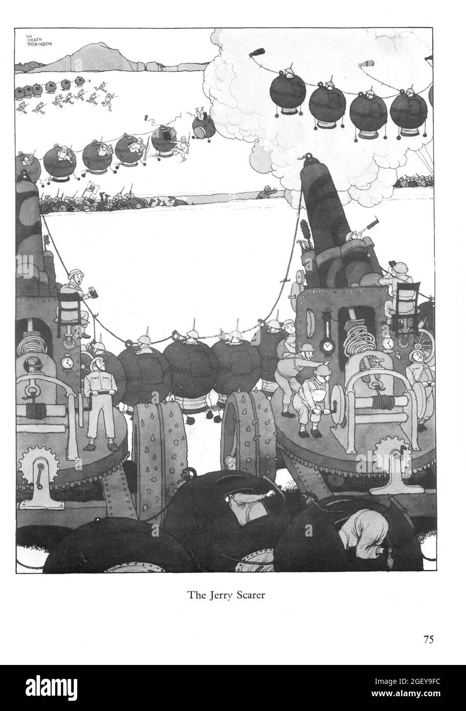 Pagina da William Heath Robinson (1872-1944) invenzioni: The Jerry Scarer Foto Stock