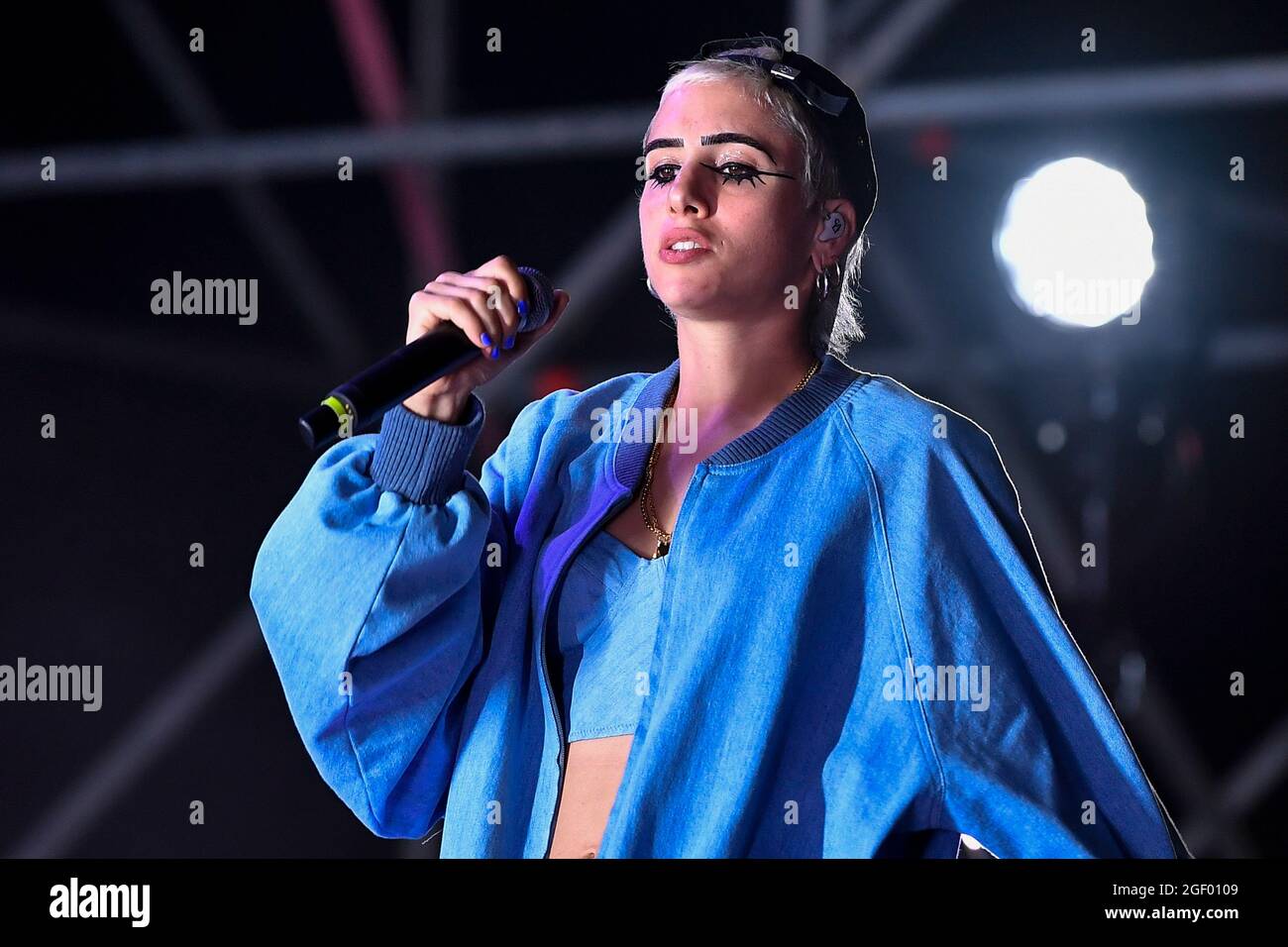 (8/21/2021) California dei Coma Cose durante il Concerto all'Etruria Eco Festival, Marina di Cerveteri, 21 Agosto 2021 (Foto di Domenico Cippitelli/Pacific Press/Sipa USA) Foto Stock