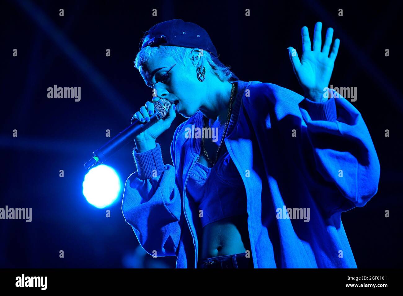 (8/21/2021) California dei Coma Cose durante il Concerto all'Etruria Eco Festival, Marina di Cerveteri, 21 Agosto 2021 (Foto di Domenico Cippitelli/Pacific Press/Sipa USA) Foto Stock