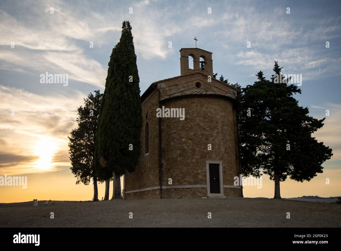 Cappella della Madonna di Vitaleta, San Quirico d'Orcia, Toscana, Italia. Foto Stock