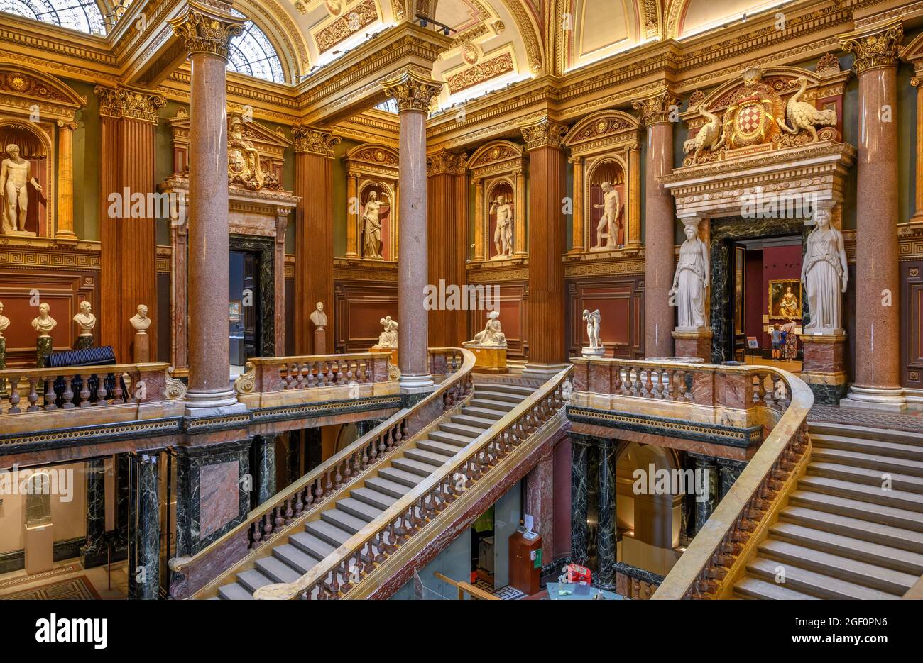 Hall del Fitzwilliam Museum, Cambridge, Inghilterra, Regno Unito Foto Stock