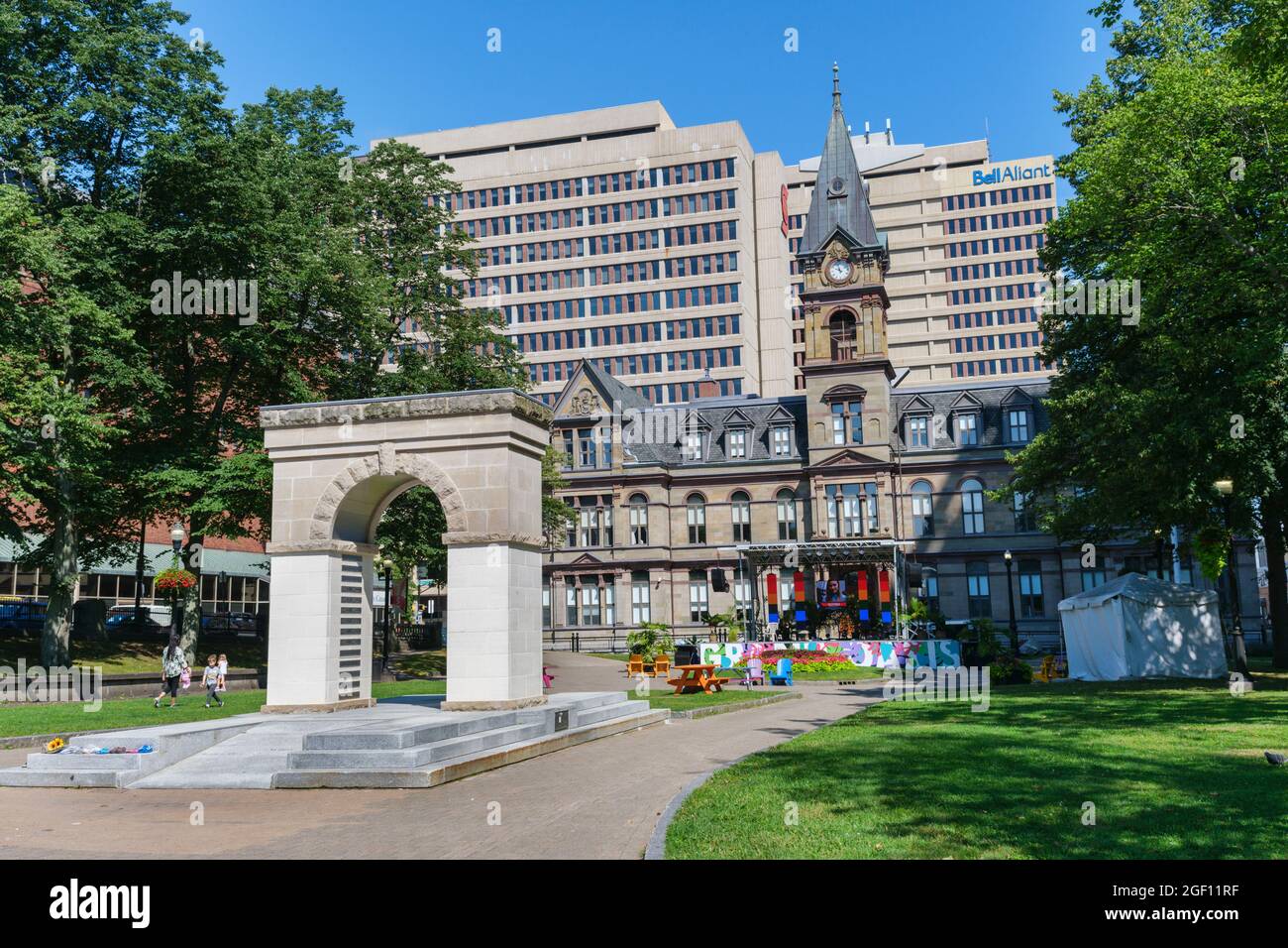 Halifax, Nuova Scozia, Canada - 11 agosto 2021: Municipio di Halifax su Argyle Street Foto Stock