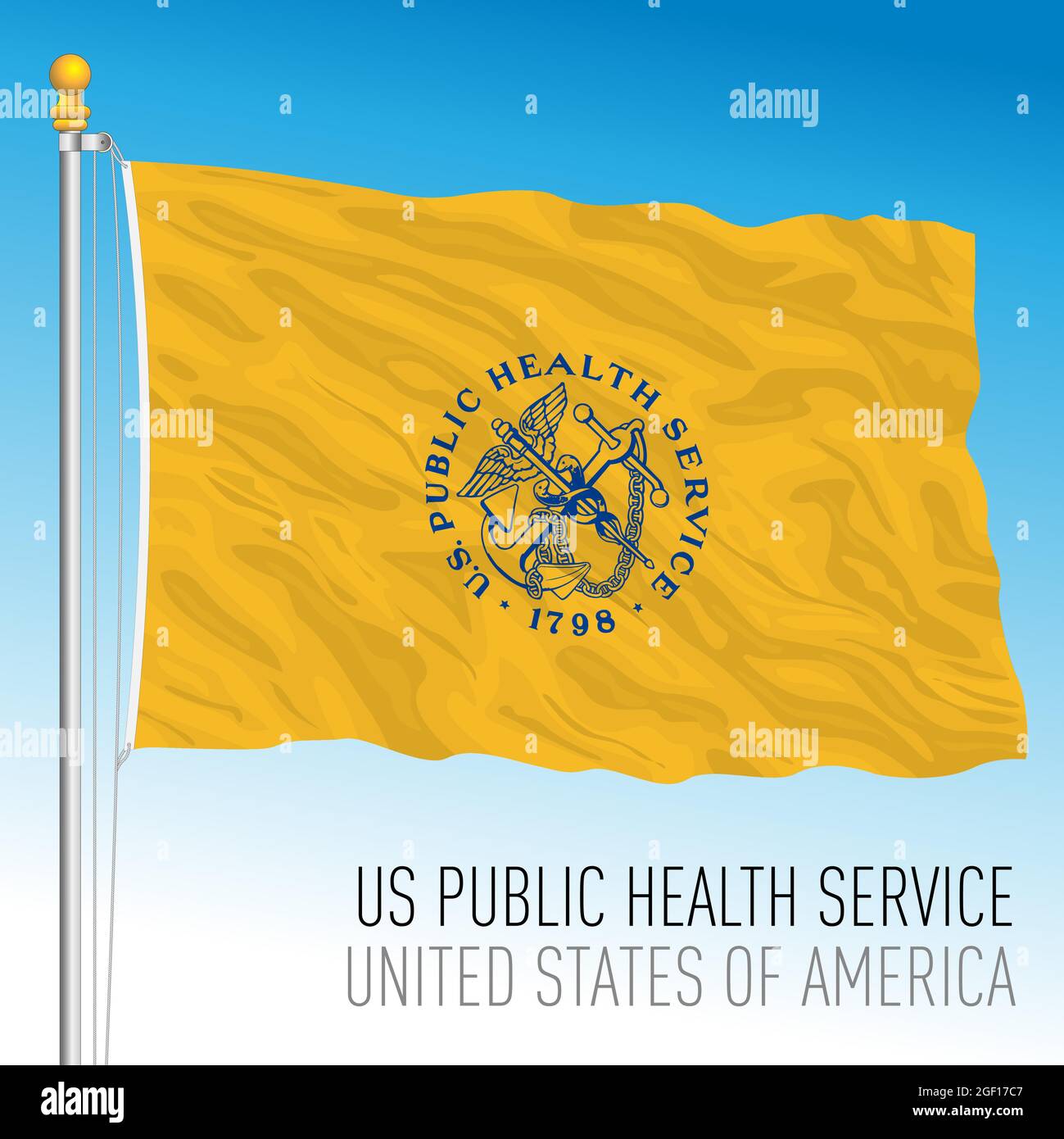 Bandiera US Public Health Service, Stati Uniti d'America, illustrazione vettoriale Illustrazione Vettoriale