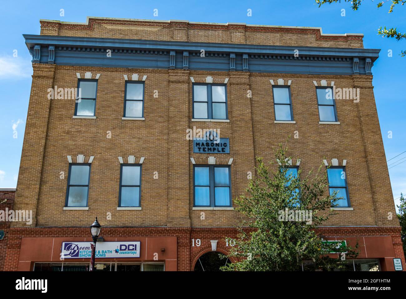 Masonic Temple of Citrus Lodge No. 118, F. and A.M. - Inverness, Florida, USA Foto Stock