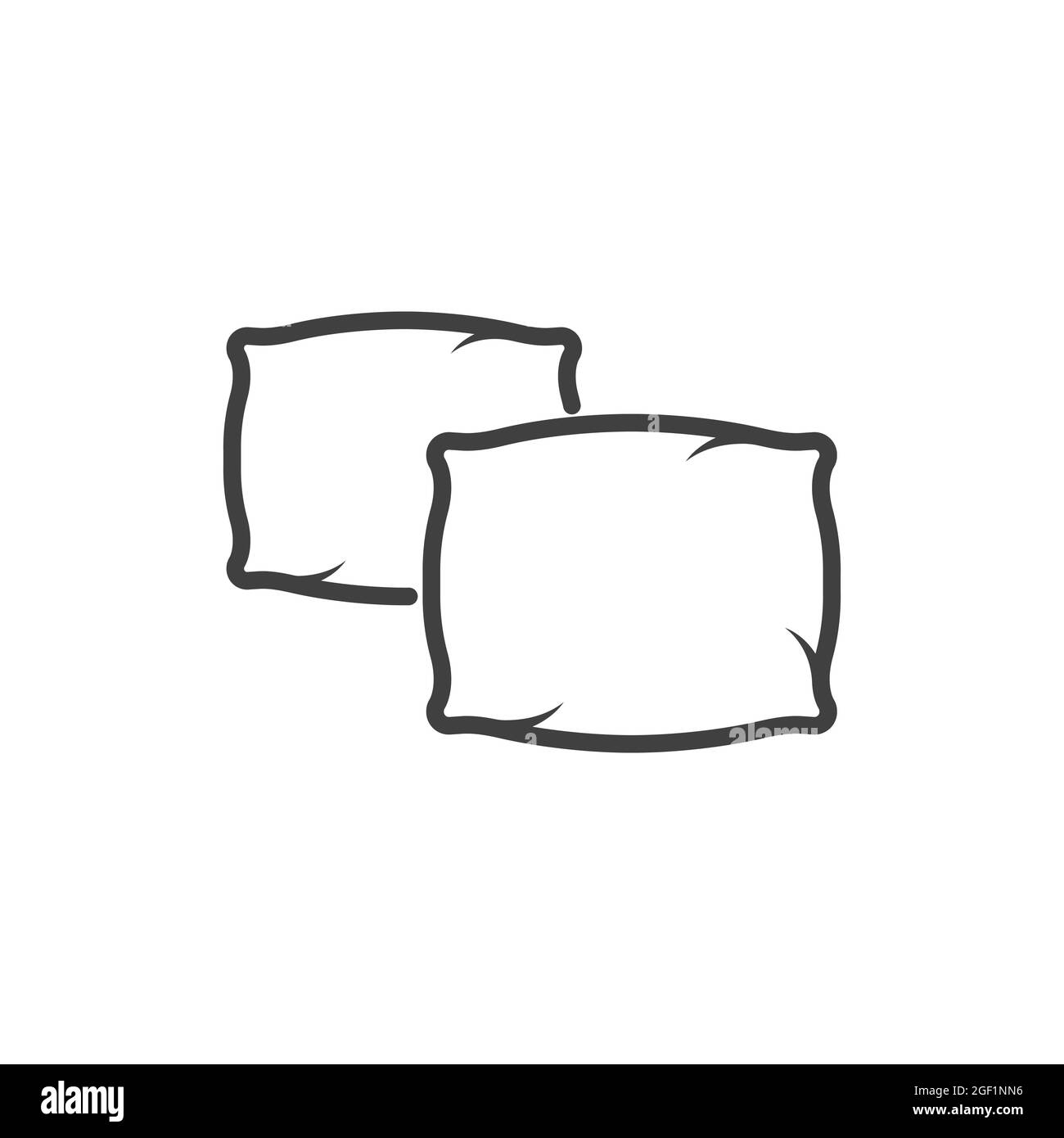 Modello di illustrazione del disegno dell'icona del vettore a cuscino Foto  stock - Alamy