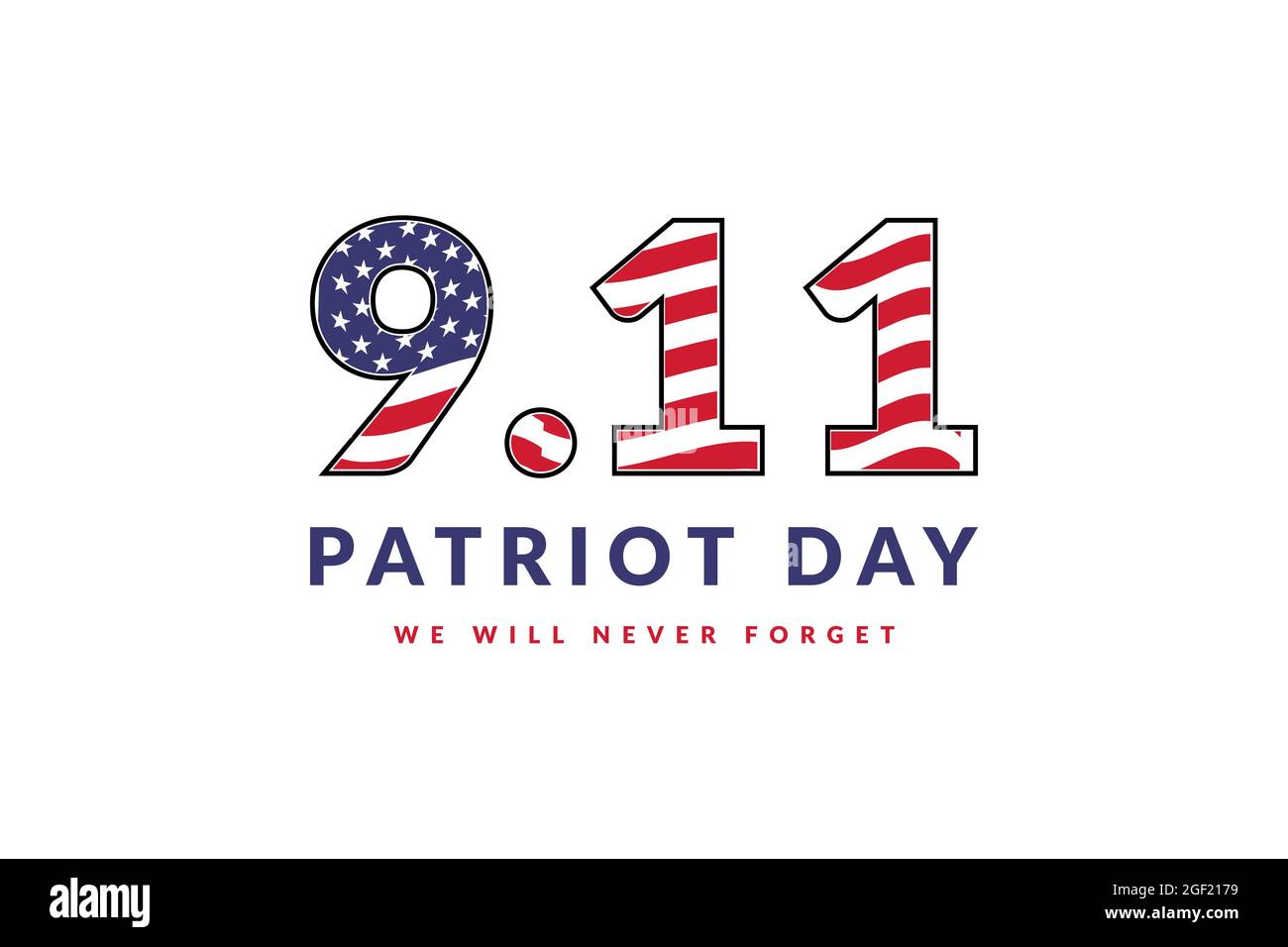illustrazione vettoriale 9.11 banner giorno patriota Illustrazione Vettoriale