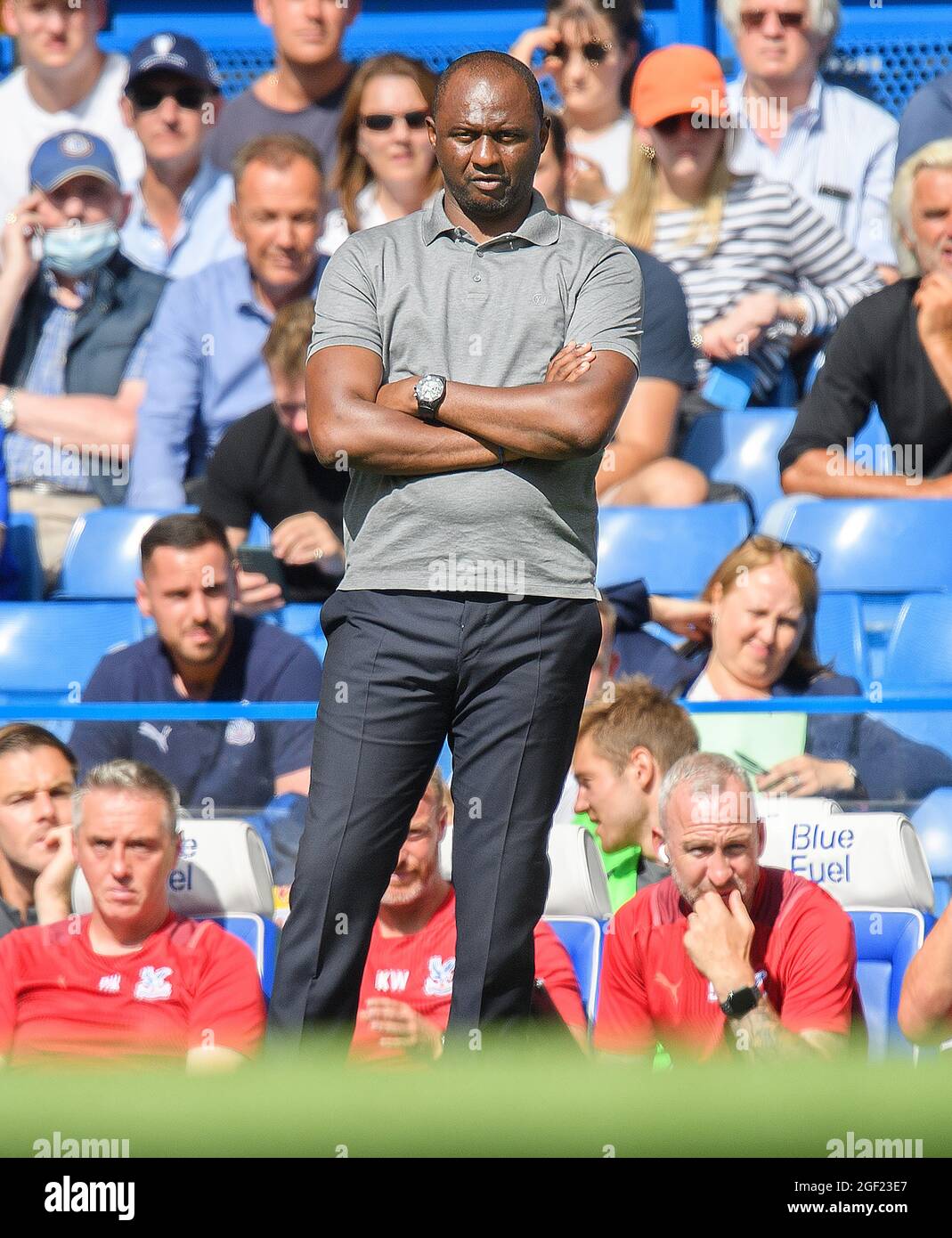Chelsea / Crystal Palace Crystal Palace Manager Patrick Vieira durante la partita della Premier League a Stamford Bridge. Foto : Mark Pain / Alamy Foto Stock