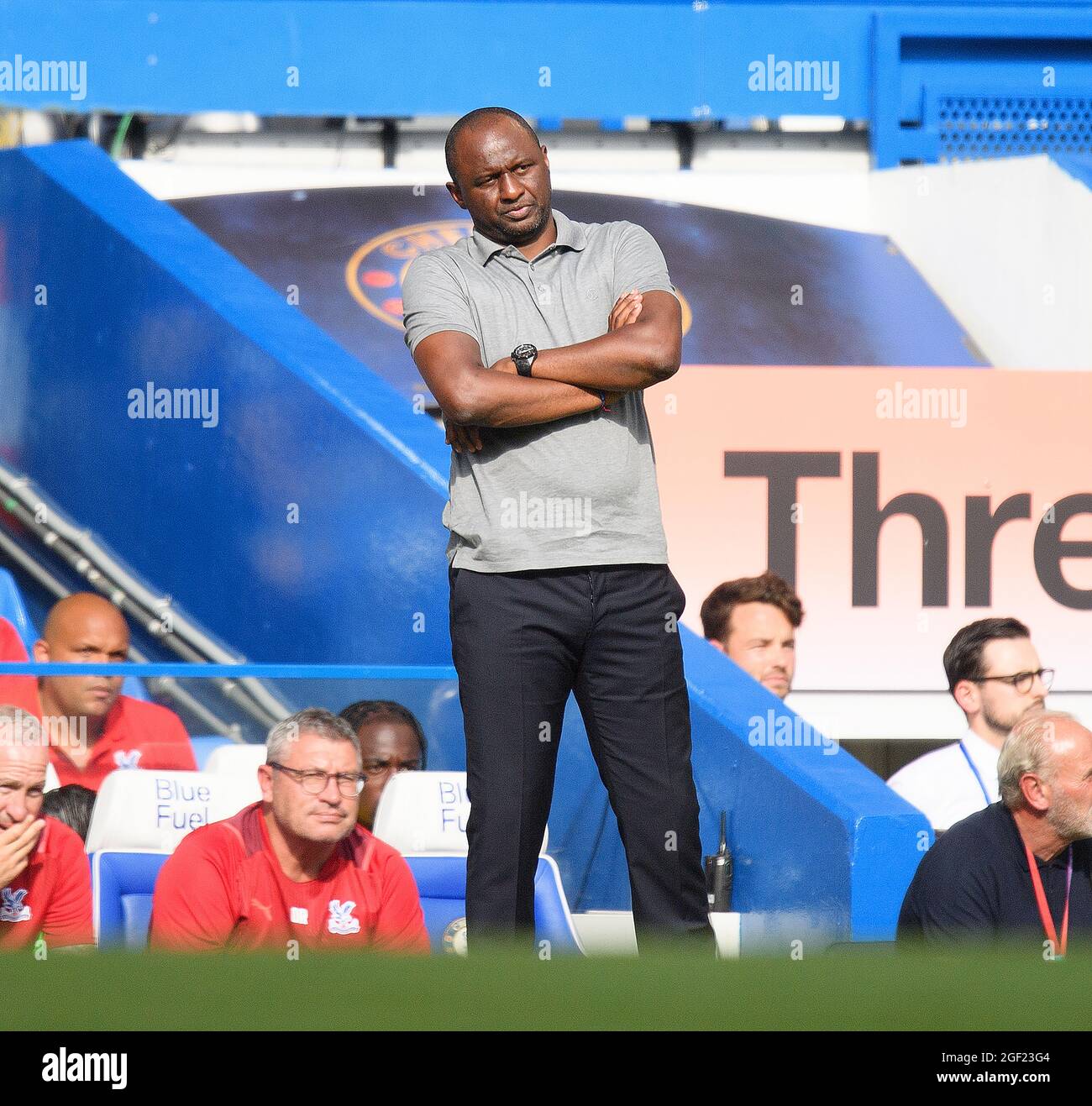 Chelsea / Crystal Palace Crystal Palace Manager Patrick Vieira durante la partita della Premier League a Stamford Bridge. Foto : Mark Pain / Alamy Foto Stock