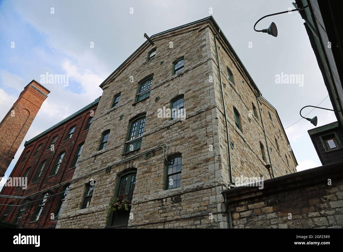 Edificio industriale nel Distretto della Distilleria - Toronto, Canada Foto Stock