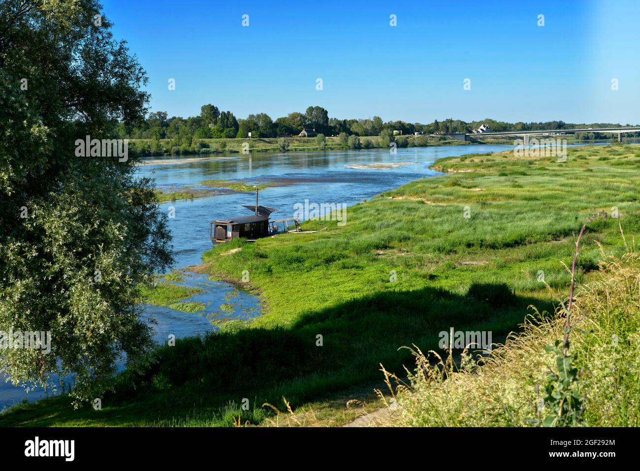 Fiume Loira a Chaumon, un comune del dipartimento del Loir-et-Cher in Francia Foto Stock