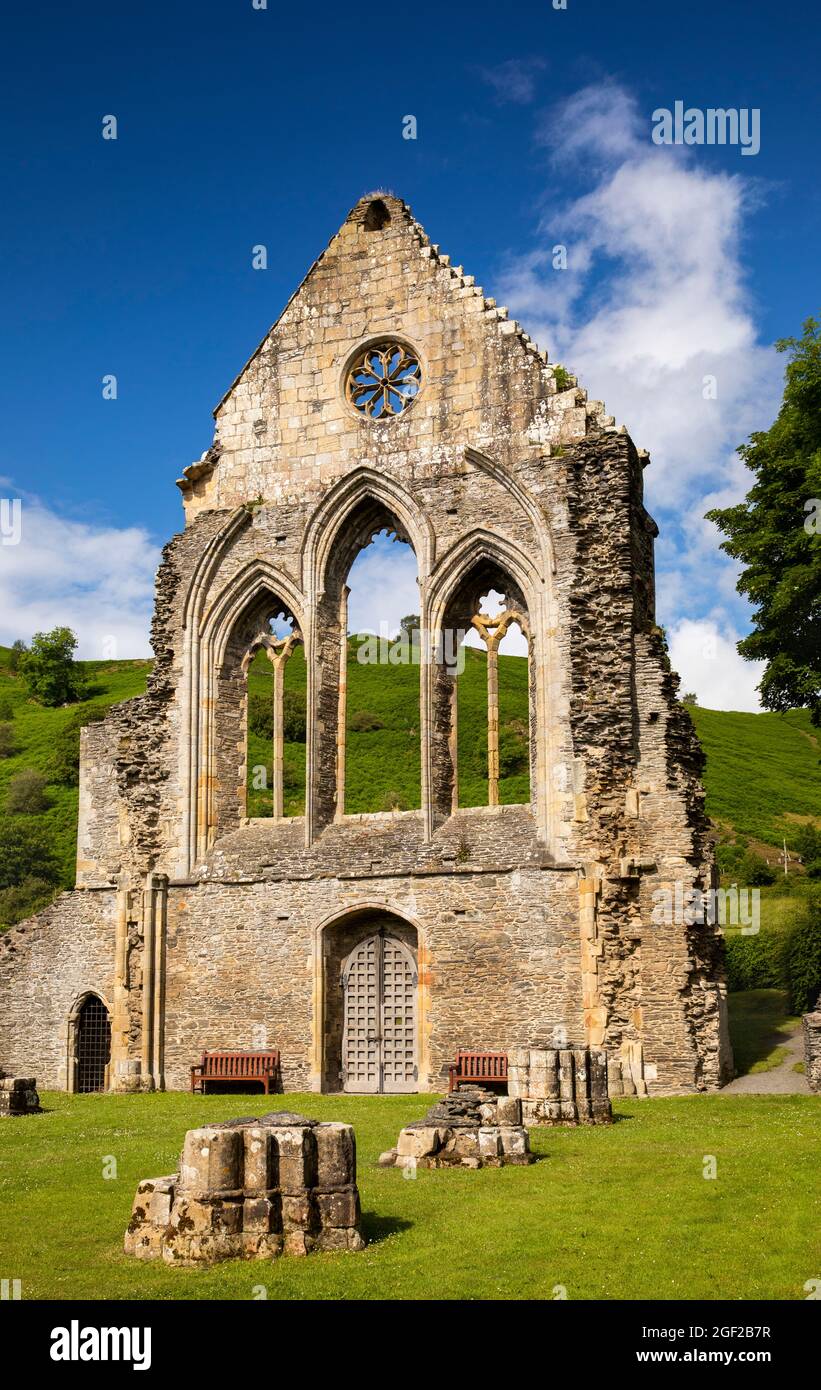 Regno Unito Galles, Clwyd, Llangollen, Eglwysegg Valley, Pentrefelin, Rovine dell'abbazia di Valle Crucis Foto Stock