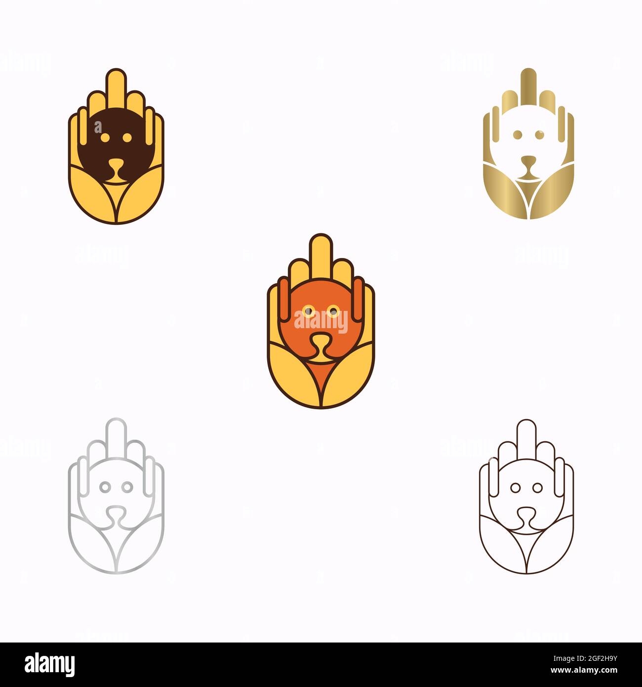 Modello vettoriale logo per la cura degli animali domestici Illustrazione Vettoriale