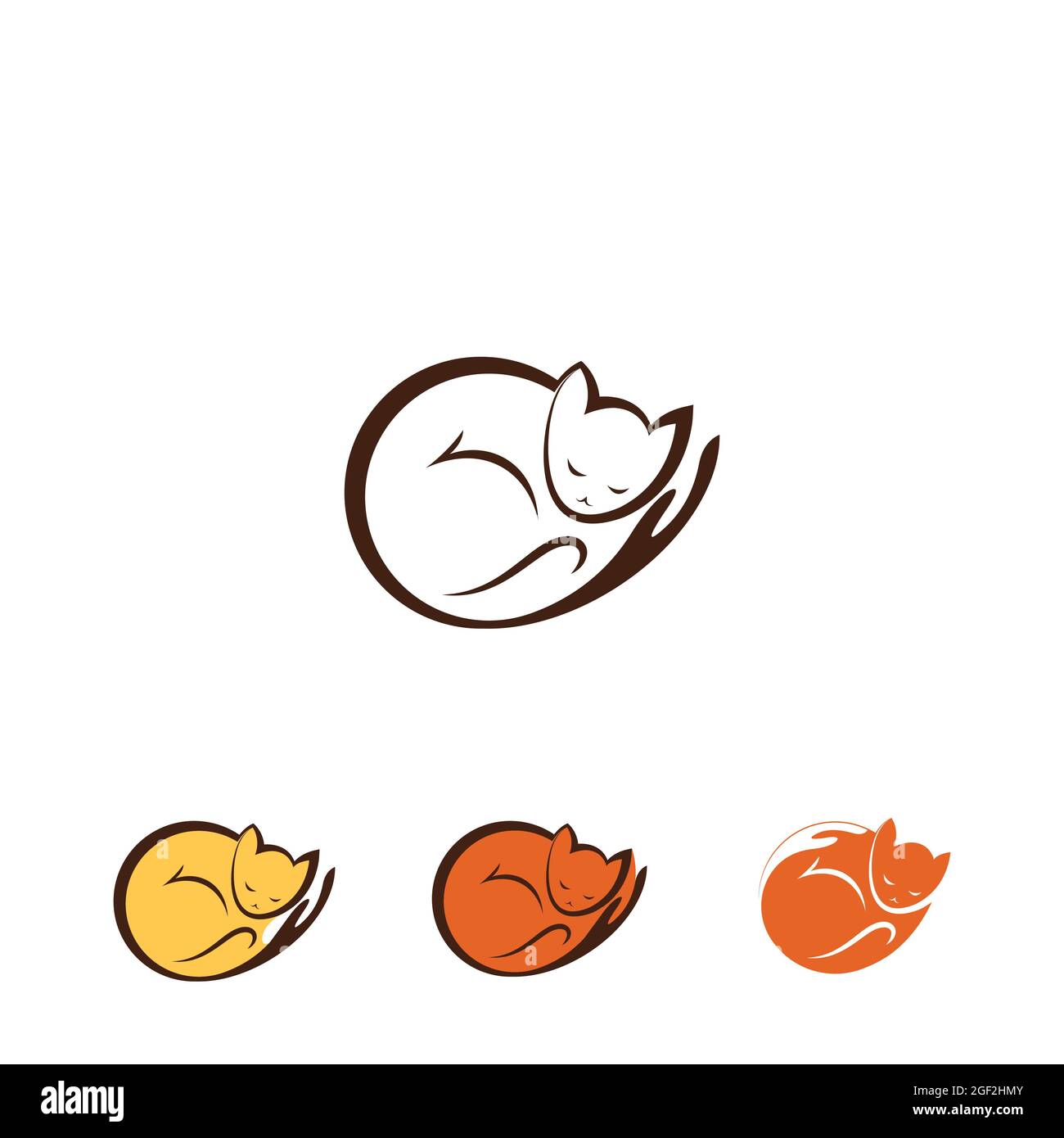 Modello vettoriale logo per la cura degli animali domestici Illustrazione Vettoriale