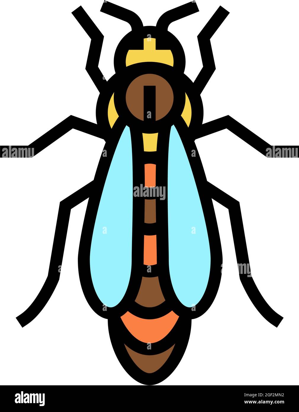 ape regina apicoltura colore icona vettore illustrazione Immagine e  Vettoriale - Alamy