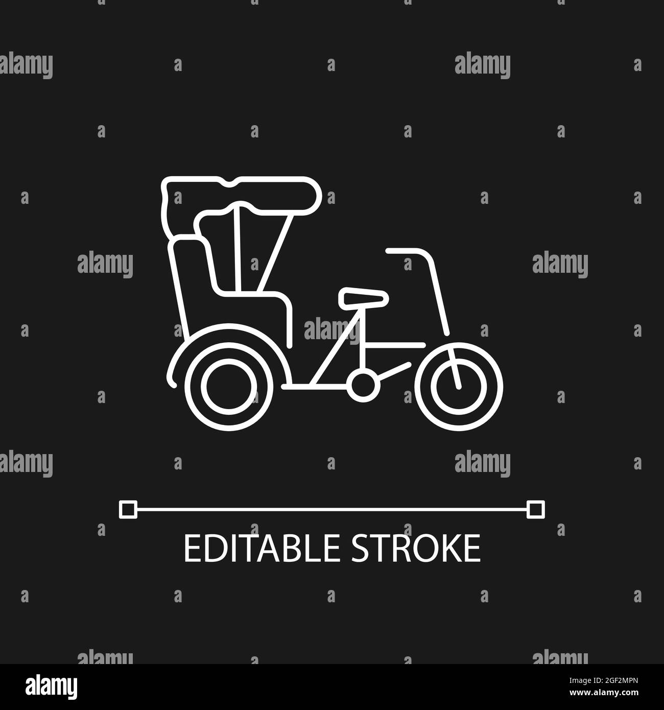 Sanlunche icona lineare bianca per tema scuro Illustrazione Vettoriale