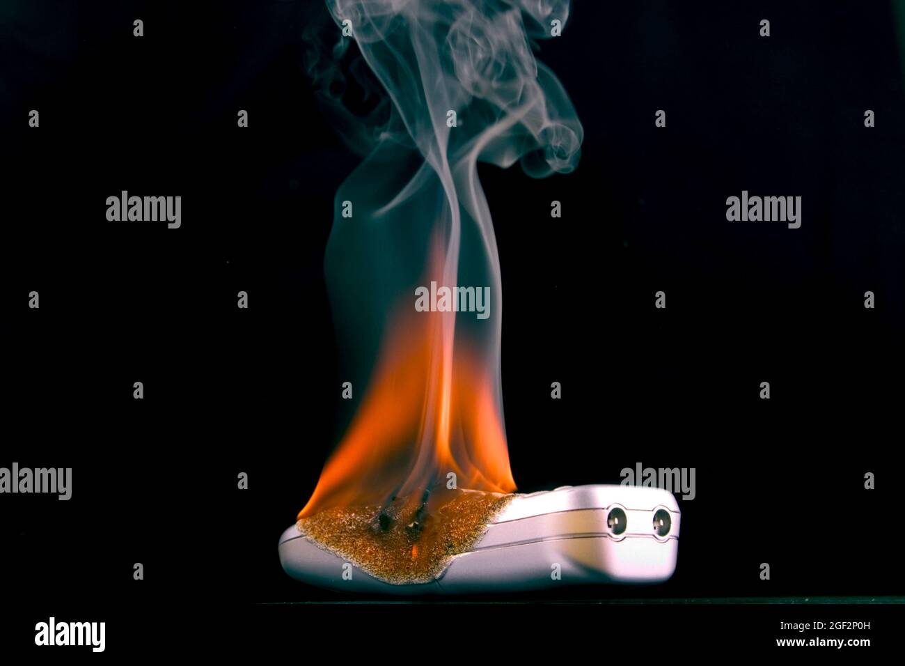 telefono cordless acceso Foto Stock