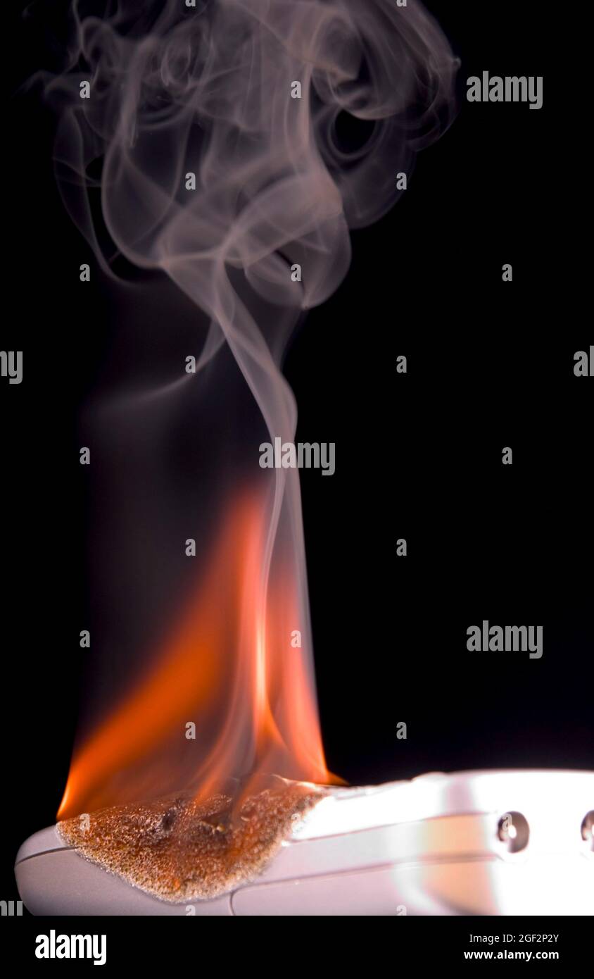 telefono cordless acceso Foto Stock