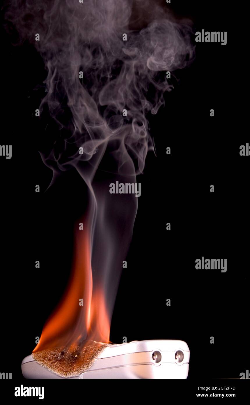 telefono cordless acceso Foto Stock