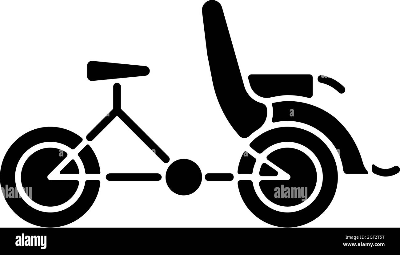 Icona del gyph nero del taxi del ciclo Illustrazione Vettoriale