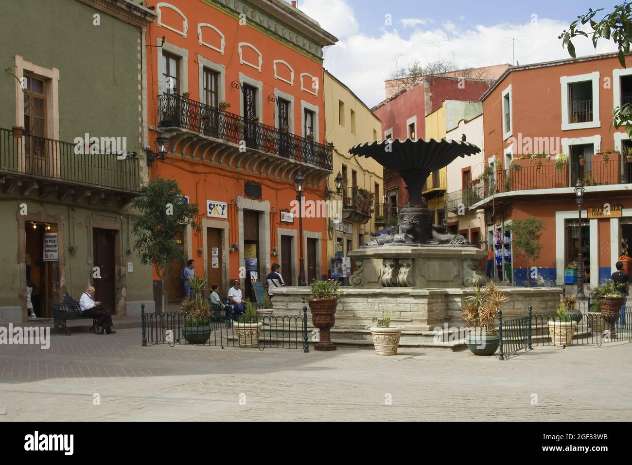 Guanajuato, Messico:Città storica di Guanajuato, Plaza del Baratillo, Provincia di Guanajuato, Messico Foto Stock