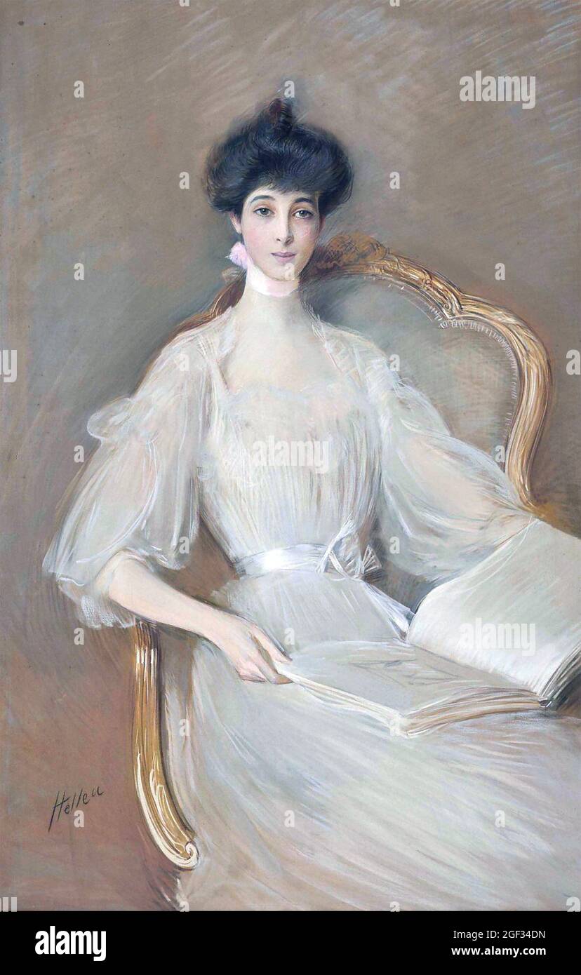 CONSUELO VANDERBILT (1877-1964) moglie del duca di Marlborough circa 1900. Artista sconosciuto. Foto Stock