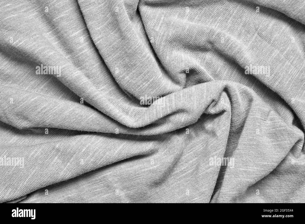 Tessuto grigio trama, tessuto sminuzzato sfondo. Foto Stock